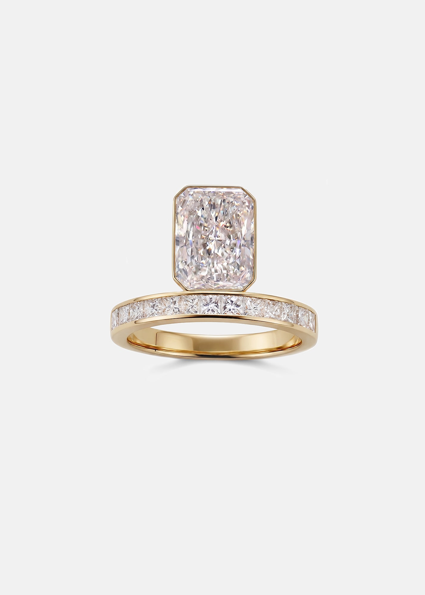 Radiant Diamond Peak Ring