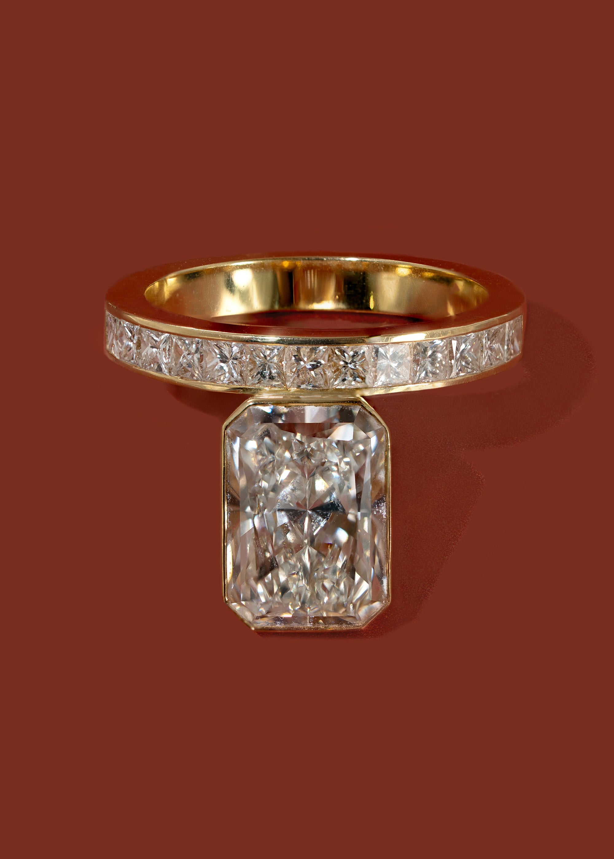 Radiant Diamond Peak Ring
