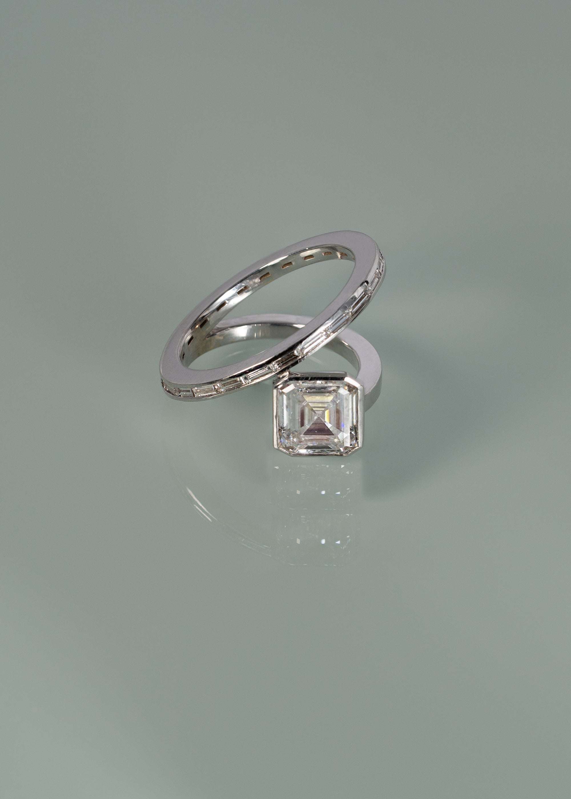 Asscher Crescendo Flare Ring