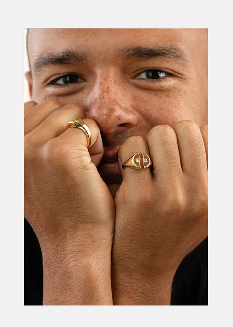 Mens Cove Signet Ring