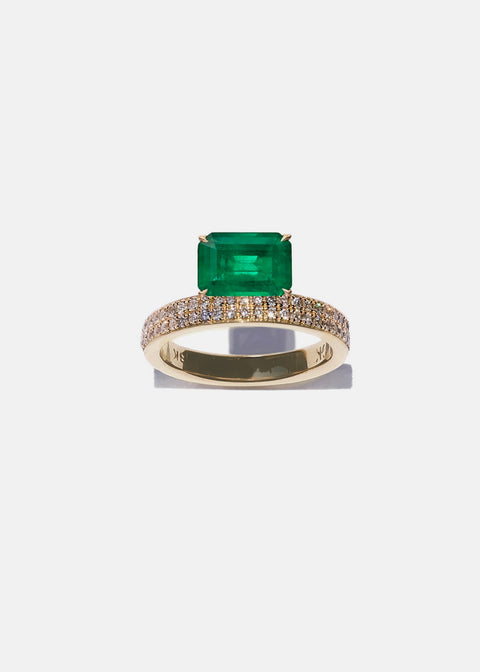 Floating Emerald Ring