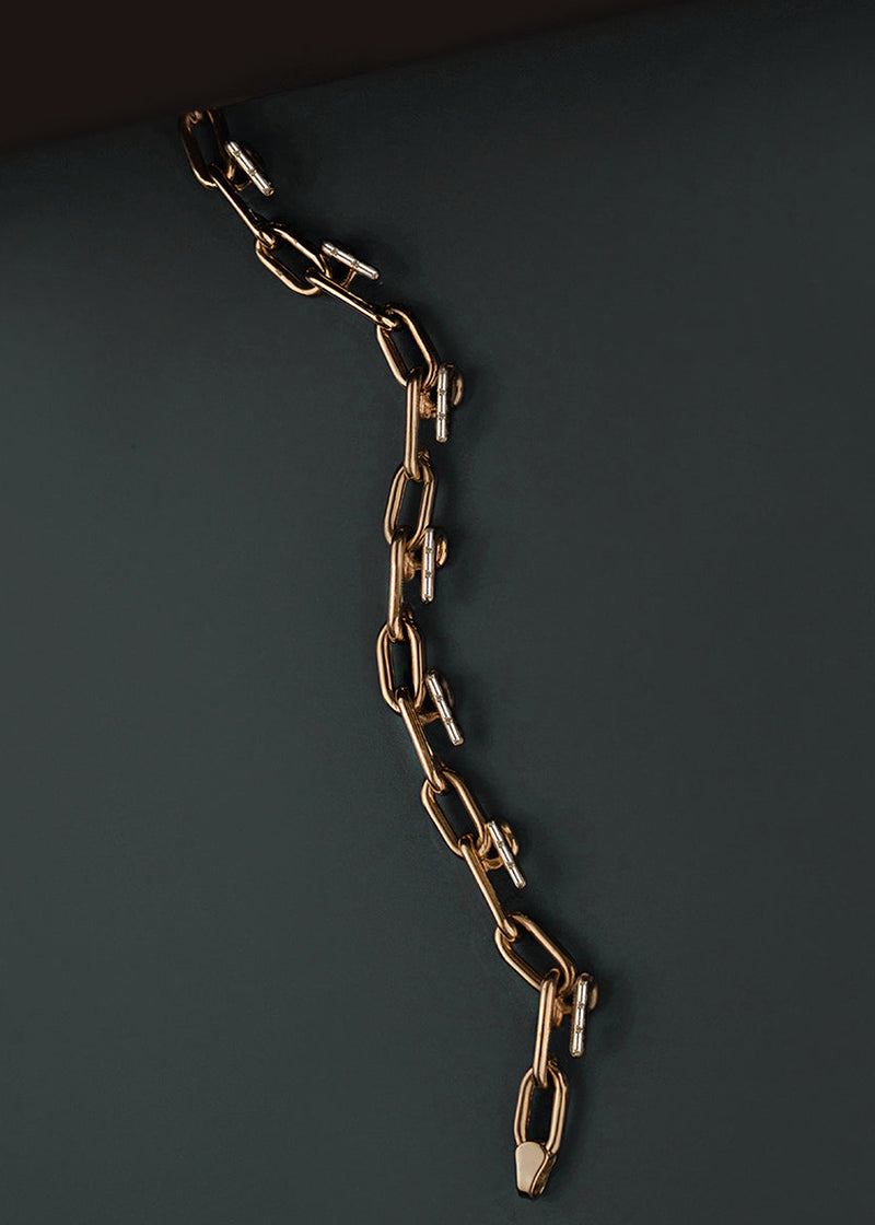 Mono Chain Bracelet - Half Baguette