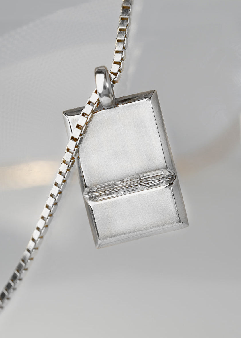 Silver Shadow Pendant Necklace