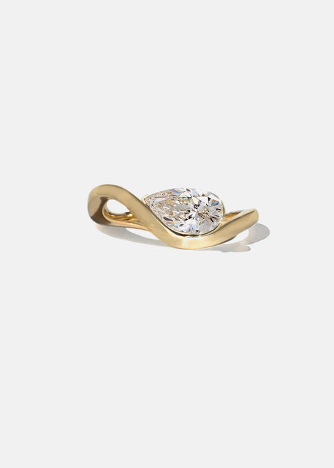 Mini Pear Diamond Trace Ring