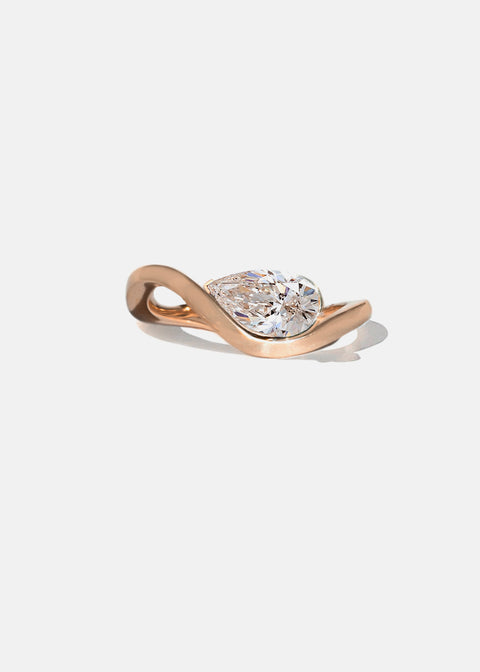 Mini Pear Diamond Trace Ring