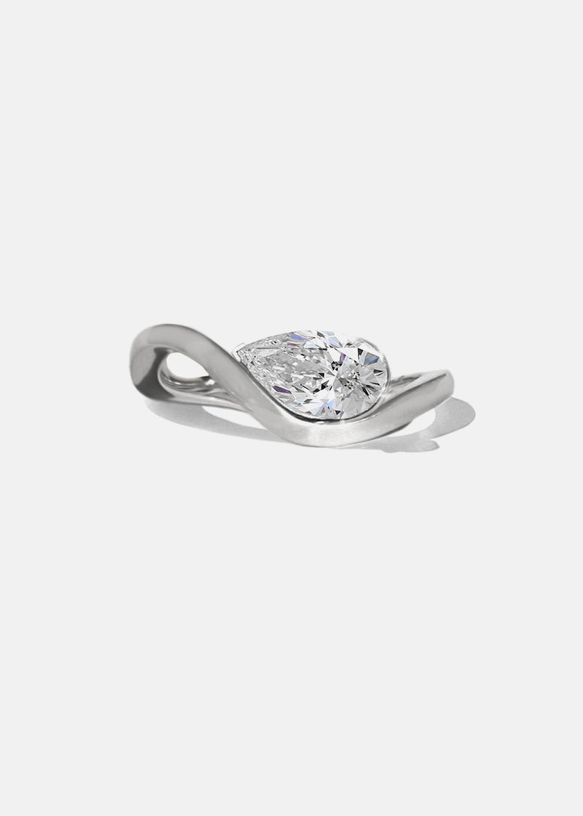 Mini Pear Diamond Trace Ring