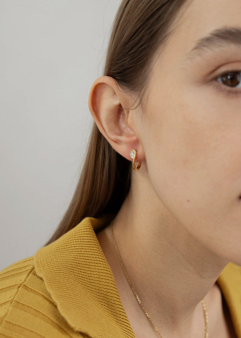 Pear Diamond Trace Hoops