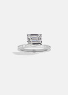 Emerald Diamond Peak Ring