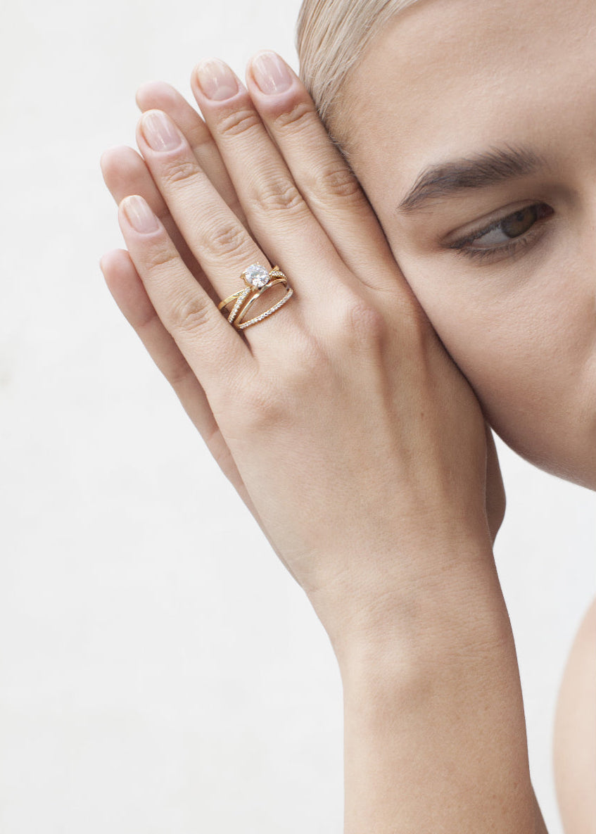 Diamond Sunset Pavé Ring