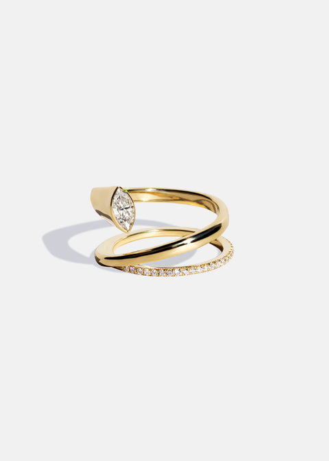 Marquise Double Flare Ring