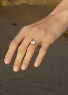 Emerald Diamond Peak Ring