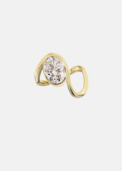 Oval Diamond Trace Ring