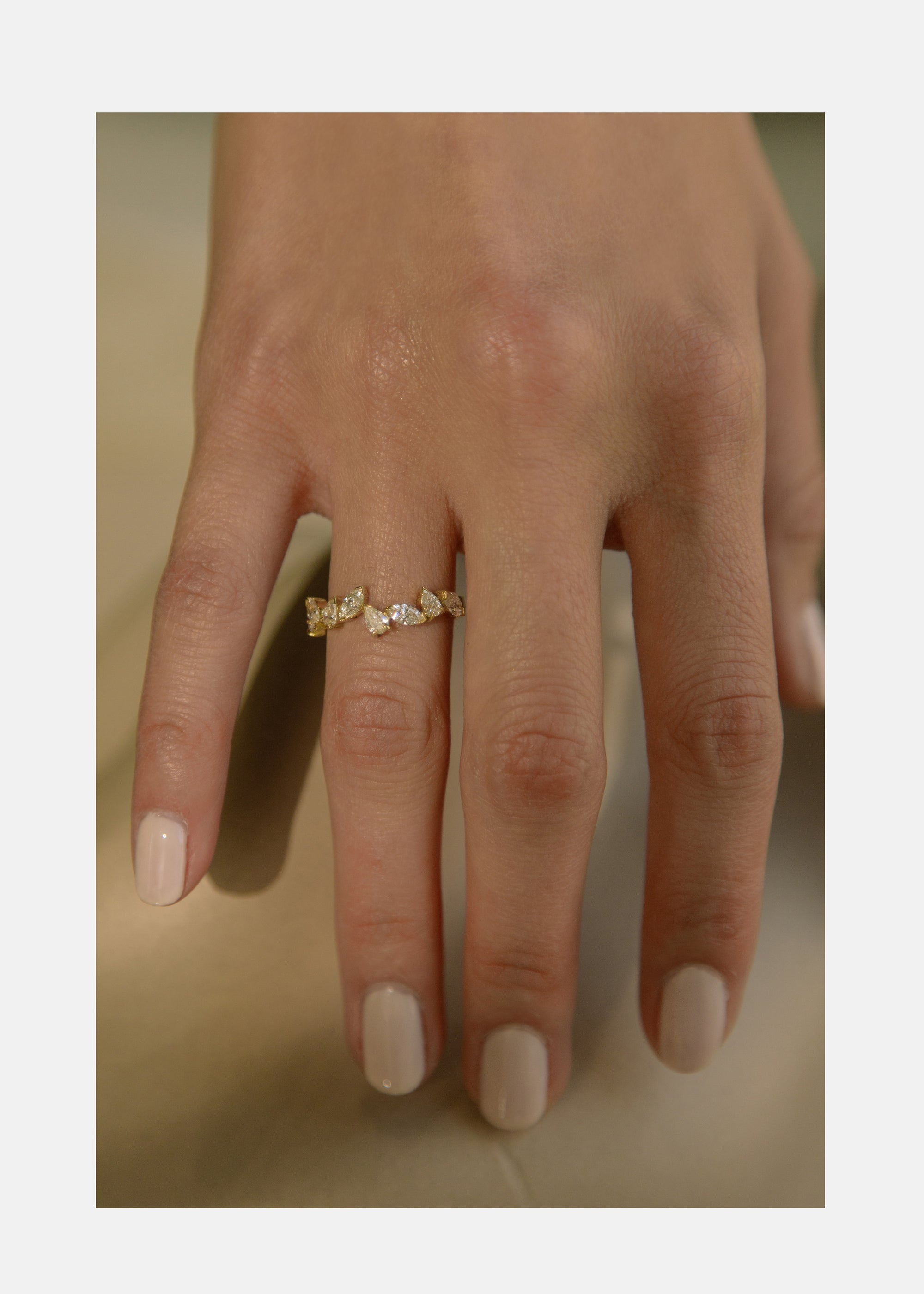 Pear & Marquise Cove Ring