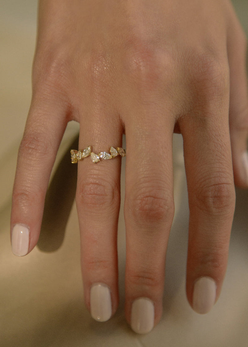 Pear & Marquise Cove Ring