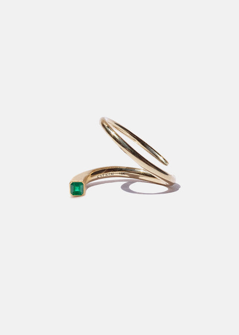 Emerald Asscher Pin Ring