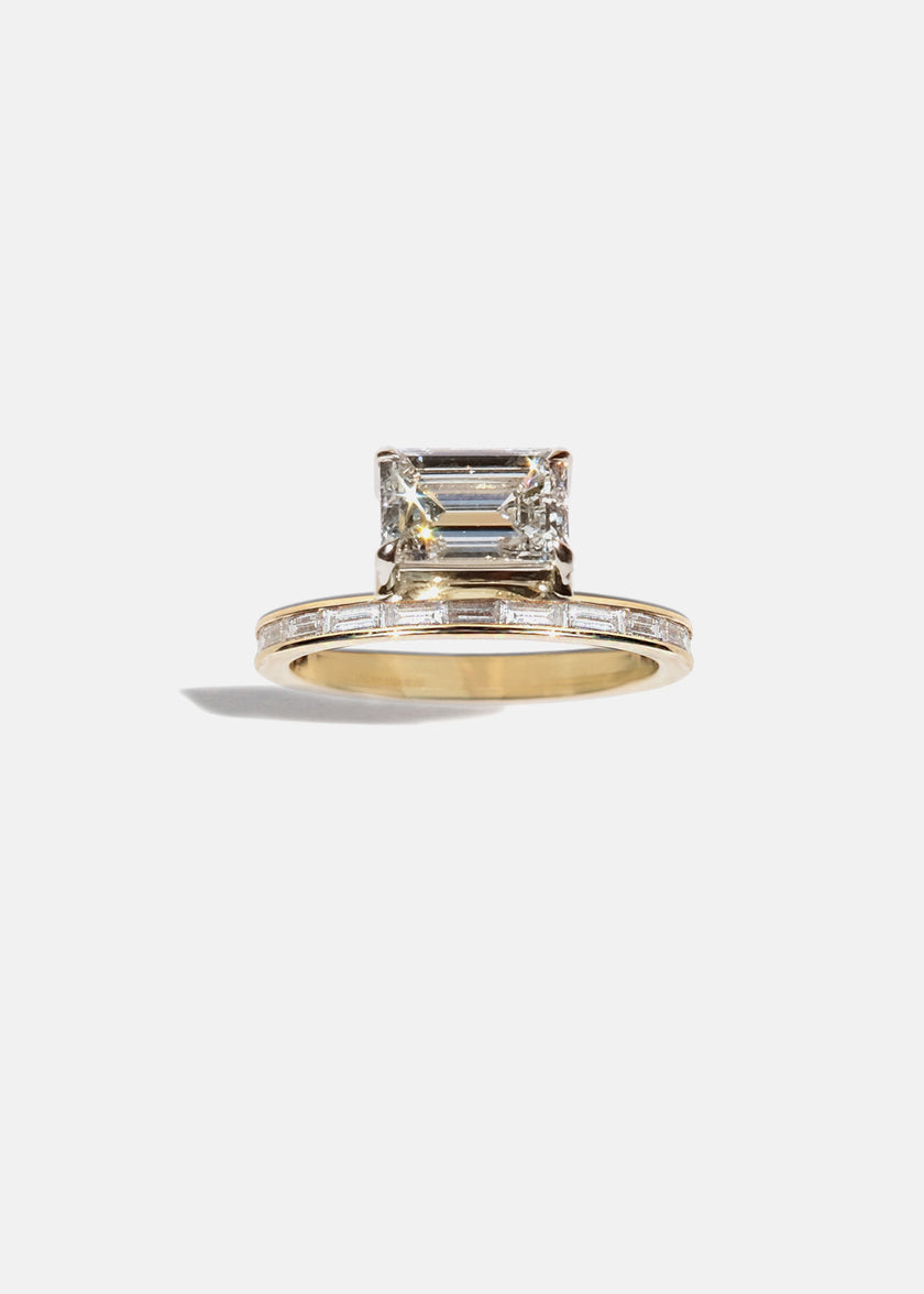 Floating Emerald Diamond Ring