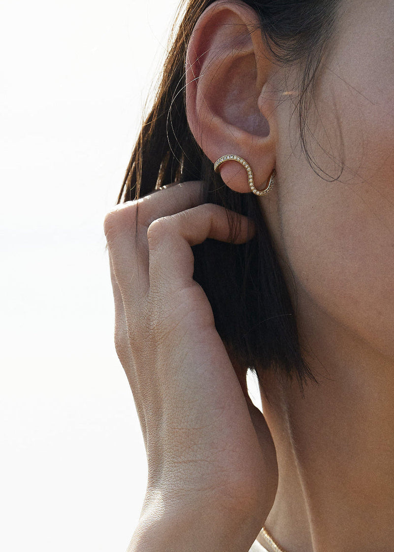 Trace Pavé Earring