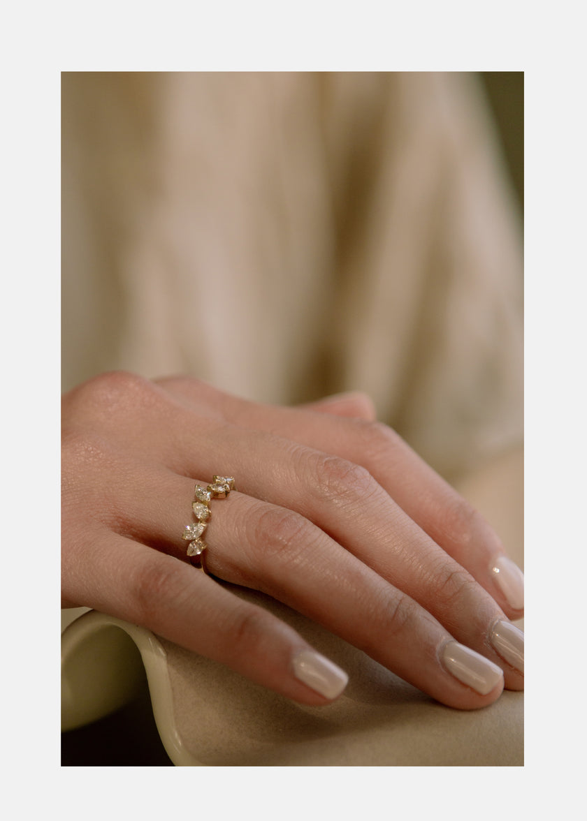 Pear & Marquise Cove Ring