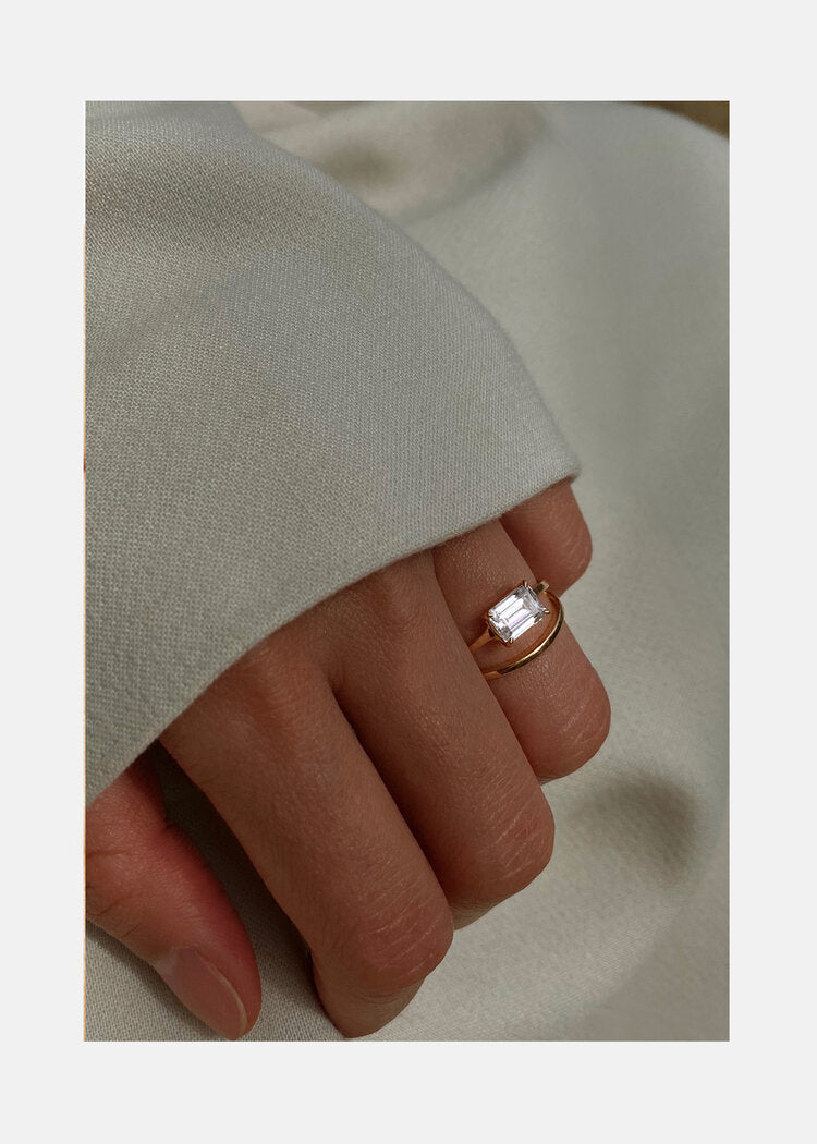 Emerald Sunset Ring