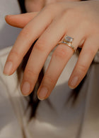 Emerald Diamond Peak Ring