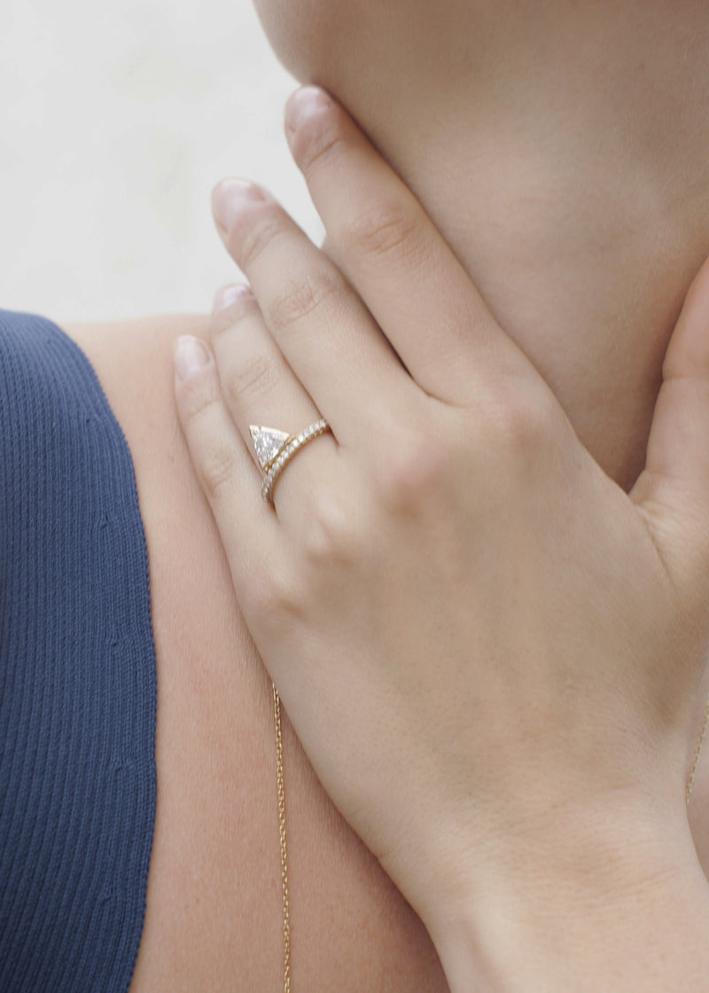 Trillion Diamond Peak Ring