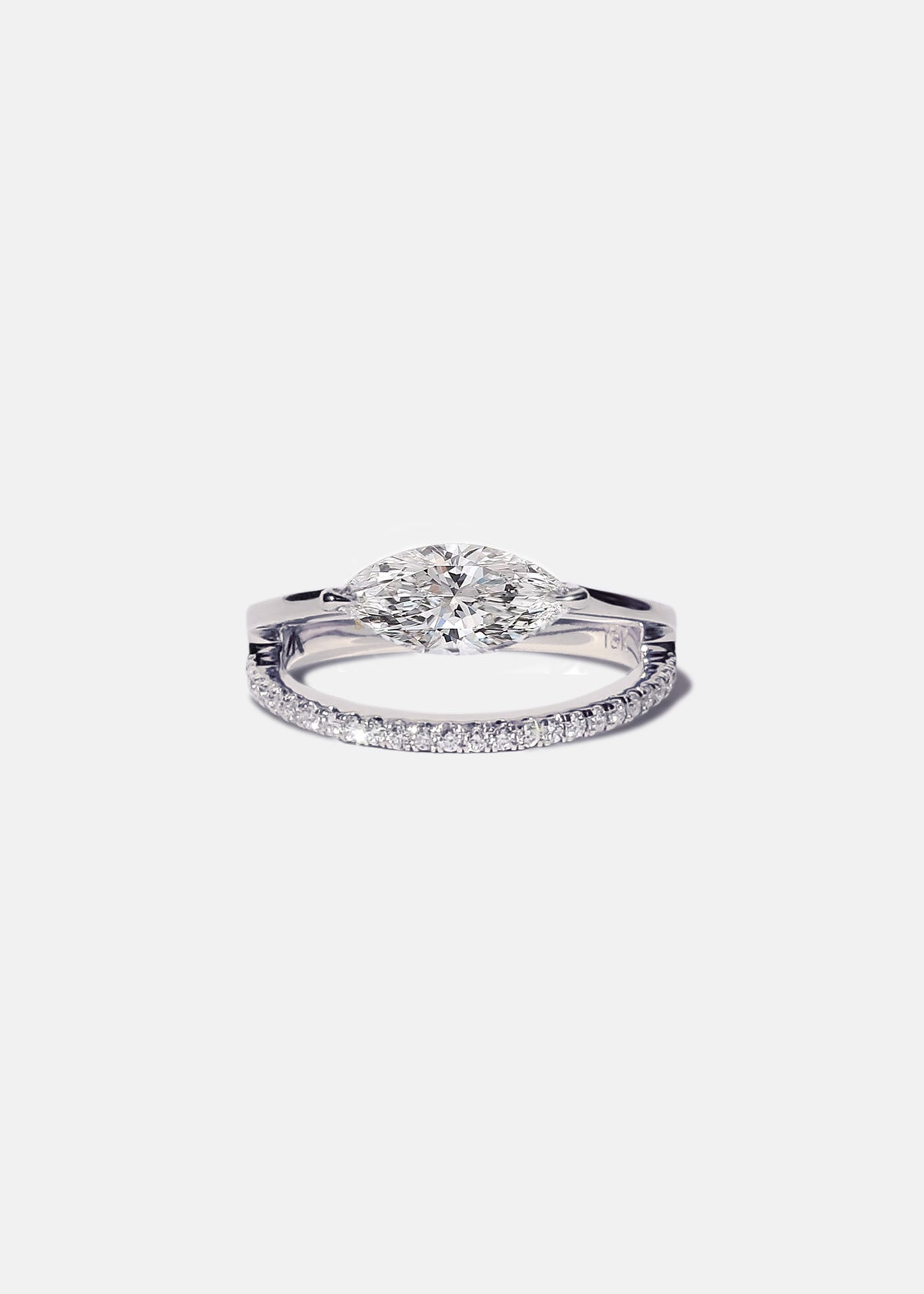 Marquise Sunset Pavé Ring