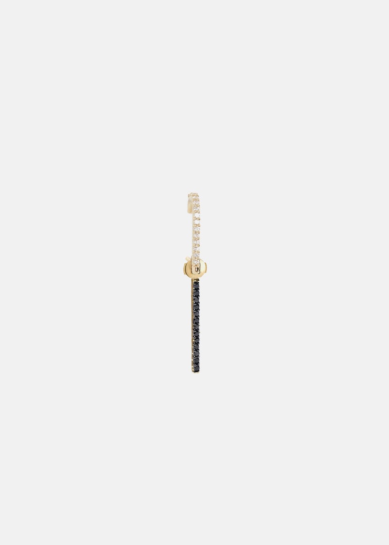 Petite B&W Diamond Thread Ear Pin