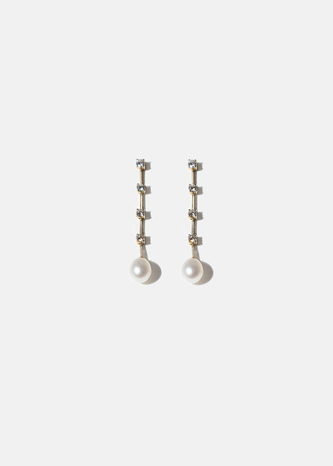 Keshi Pearl Diamond Illusion Earrings