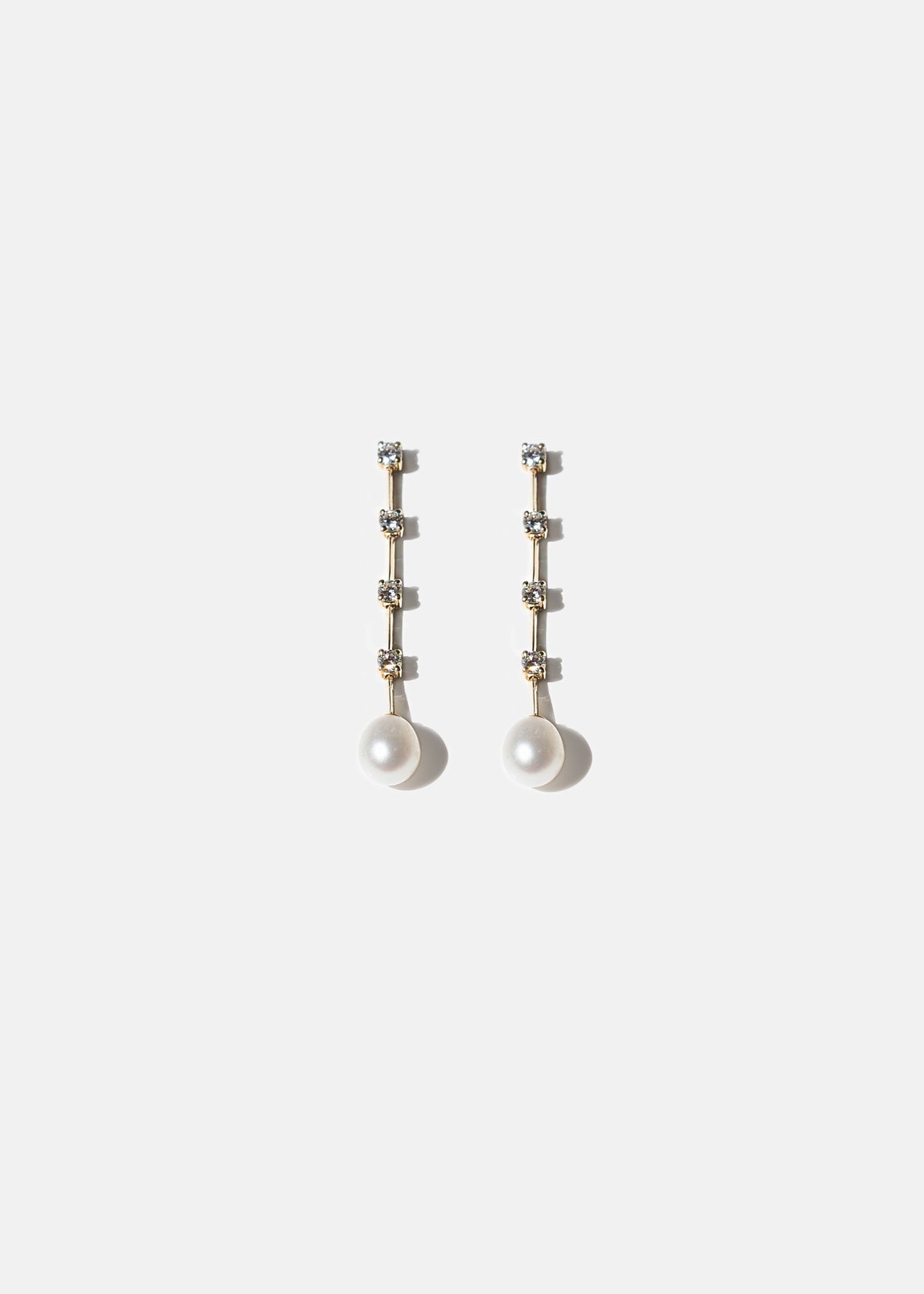 Keshi Pearl Diamond Illusion Earrings