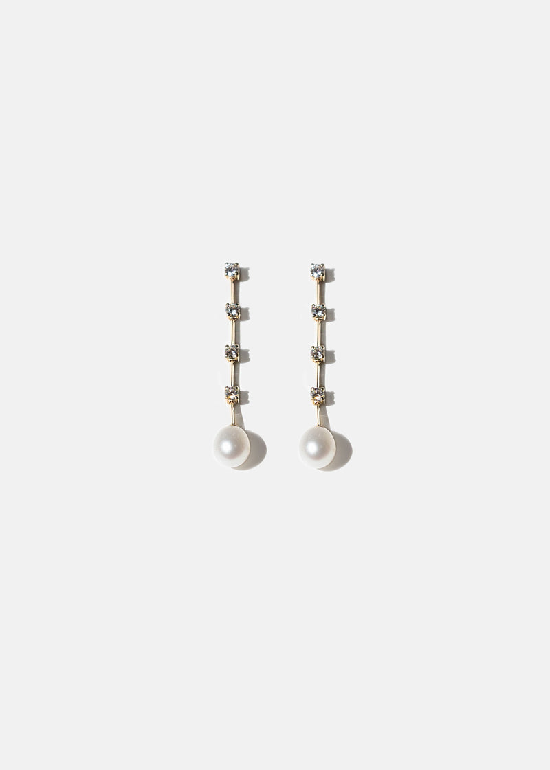 Keshi Pearl Diamond Illusion Earrings