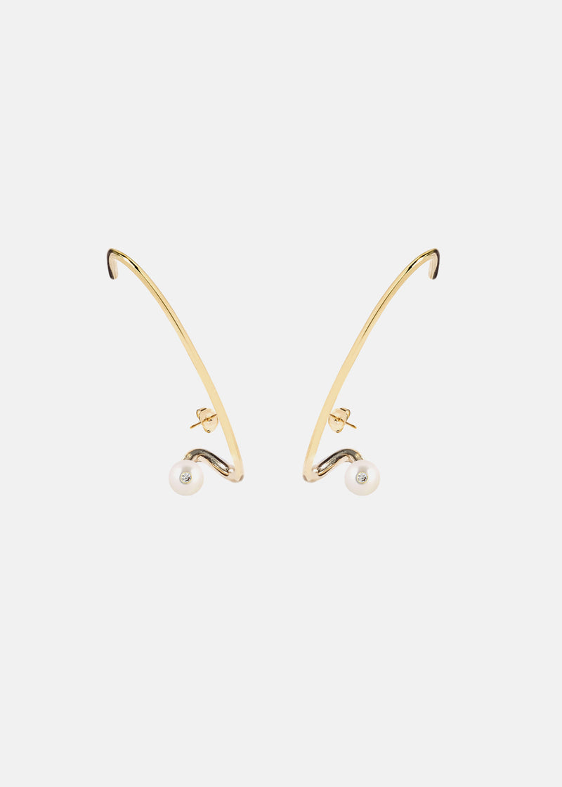 Crescendo Flare Pearl Earring