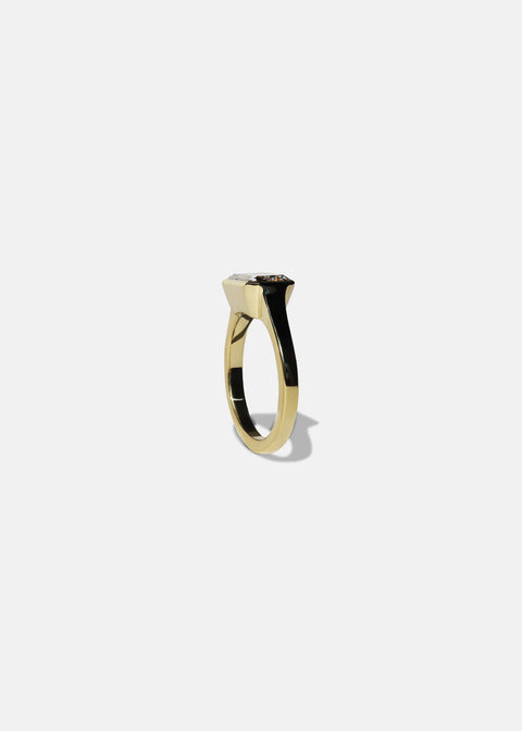 Emerald E/W Diamond Cosma Ring