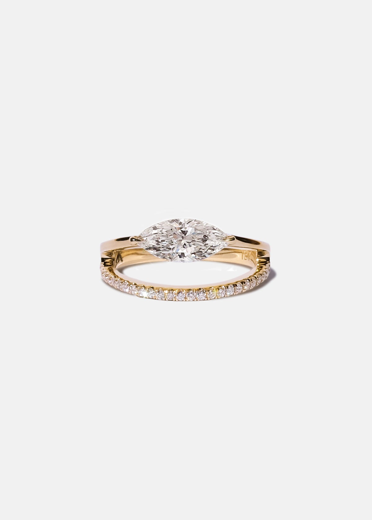 Marquise Sunset Pavé Ring