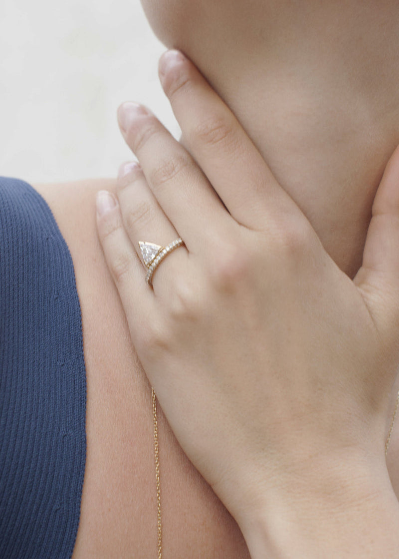 Trillion Diamond Peak Ring