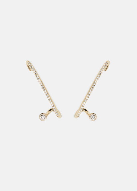 Crescendo Flare Pavé Earring