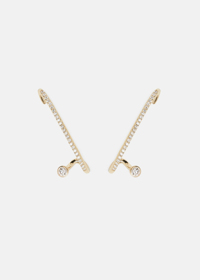 Crescendo Flare Pavé Earring