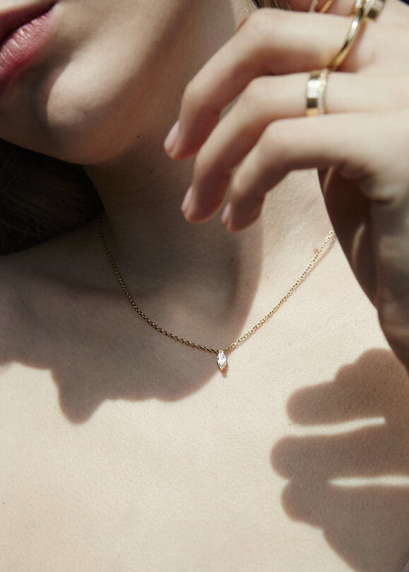 Mini Marquise Diamond Necklace