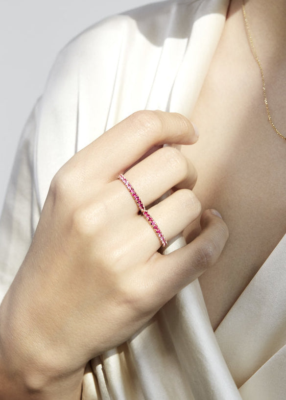 Éternal Pink Ombré Double Ring