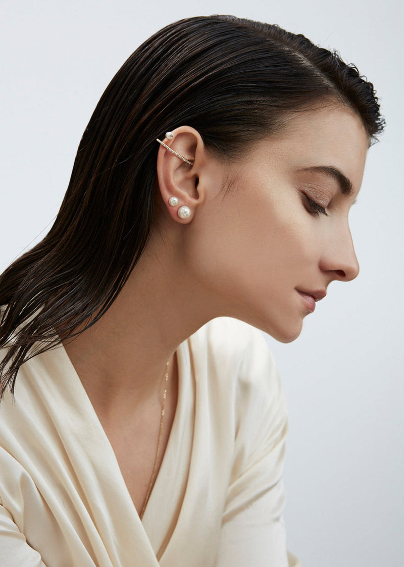 Grande Oasis Diamond  Pearl Earring