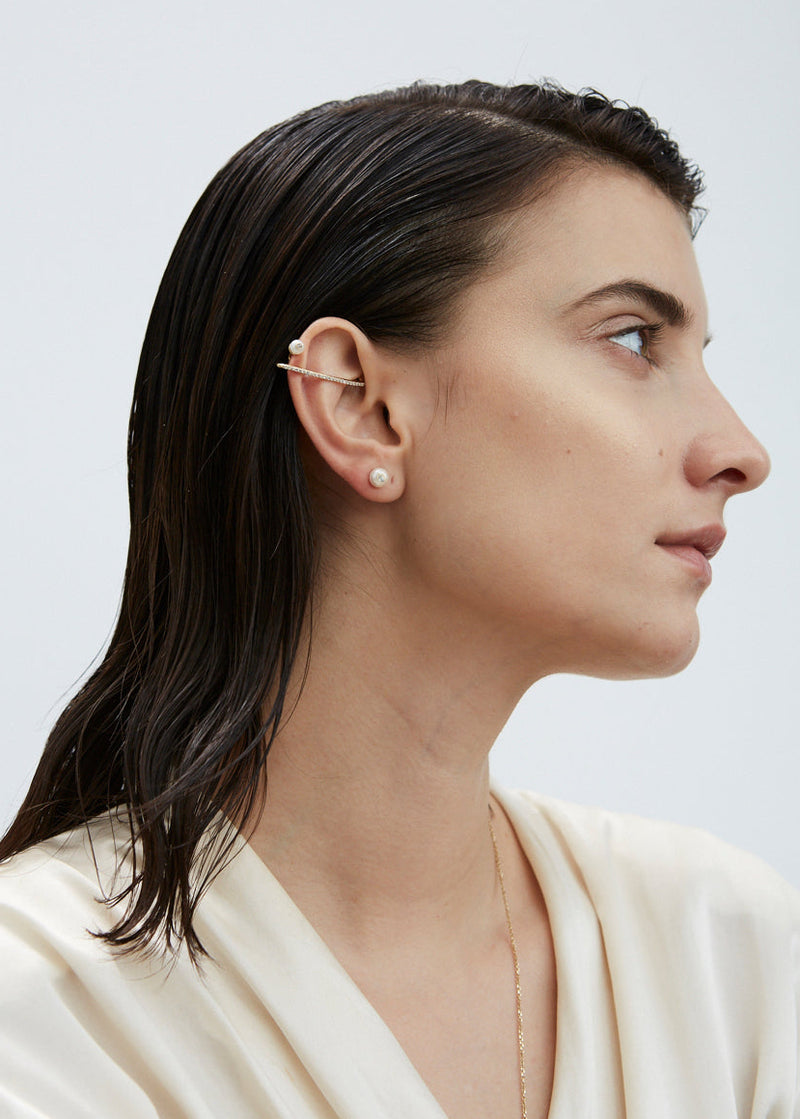 Oasis Diamond Pearl Earring