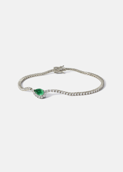 Emerald Trace Diamond Eternity Bracelet