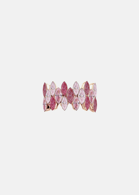 Pink Sapphire Marquise Cove Ring